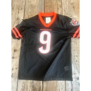 NFL Team Apparel Cincinnati Bengals Joe Burrow 9 Jersey Youth Large 12/14 Black